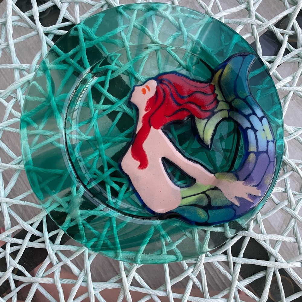Fused Glass Mermaid Plate
